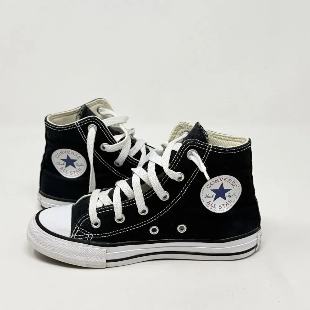 Converse Chuck Taylor All Star High Shoes Kids Size 1 Black Canvas School